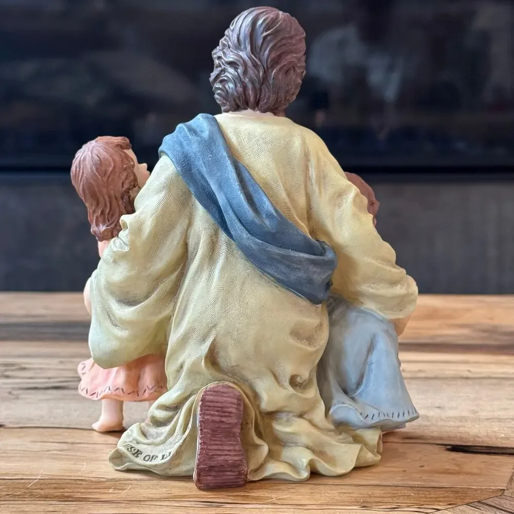 Vintage 1999 House of Lloyd Jesus and the Children Resin Figurine 230062 NIB